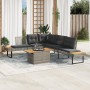 Set sofás jardín y cojines 2 pzas ratán sintético acacia gris by , Garden sets - Ref: Foro24-3277500, Price: 373,07 €, Discou...