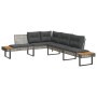 Set sofás jardín y cojines 2 pzas ratán sintético acacia gris by , Garden sets - Ref: Foro24-3277500, Price: 373,07 €, Discou...