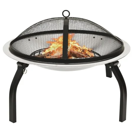 Brazier and barbecue 2 in 1 stainless steel poker 56x56x49 cm by vidaXL, Chimneys - Ref: Foro24-313353, Price: 61,03 €, Disco...