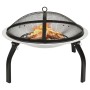 Feuerschale und Grill 2 in 1 Schürhaken aus Edelstahl, 56 x 56 x 49 cm von vidaXL, Kamine - Ref: Foro24-313353, Preis: 64,19 ...