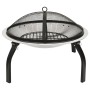 Feuerschale und Grill 2 in 1 Schürhaken aus Edelstahl, 56 x 56 x 49 cm von vidaXL, Kamine - Ref: Foro24-313353, Preis: 64,19 ...