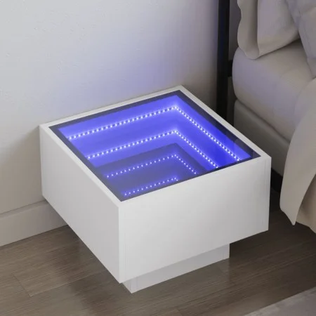 Nachttisch mit LED Infinity weiß 40x40x30 cm von , Nachttische - Ref: Foro24-3284063, Preis: 86,65 €, Rabatt: %