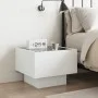 Mesita de noche con LED Infinity blanca 40x40x30 cm by , Nightstands - Ref: Foro24-3284063, Price: 86,62 €, Discount: %