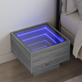 Couchtisch mit Infinity LED in Grau Sonoma 40x40x30 cm von , Nachttische - Ref: Foro24-3284068, Preis: 71,45 €, Rabatt: %