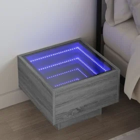 Couchtisch mit Infinity LED in Grau Sonoma 40x40x30 cm von , Nachttische - Ref: Foro24-3284068, Preis: 70,33 €, Rabatt: %