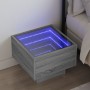 Mesa de centro con Infinity LED gris Sonoma 40x40x30 cm by , Nightstands - Ref: Foro24-3284068, Price: 71,38 €, Discount: %