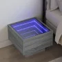 Mesa de centro con Infinity LED gris Sonoma 40x40x30 cm by , Nightstands - Ref: Foro24-3284068, Price: 70,33 €, Discount: %