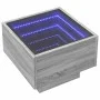 Mesa de centro con Infinity LED gris Sonoma 40x40x30 cm by , Nightstands - Ref: Foro24-3284068, Price: 70,33 €, Discount: %