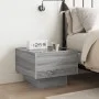 Mesa de centro con Infinity LED gris Sonoma 40x40x30 cm by , Nightstands - Ref: Foro24-3284068, Price: 70,33 €, Discount: %