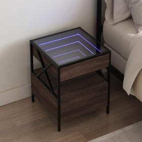 Nachttisch mit Infinity LED in Eichenbraun 40x40x51 cm von , Nachttische - Ref: Foro24-3284105, Preis: 89,99 €, Rabatt: %