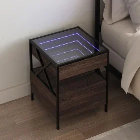 Nachttisch mit Infinity LED in Eichenbraun 40x40x51 cm von , Nachttische - Ref: Foro24-3284105, Preis: 88,55 €, Rabatt: %