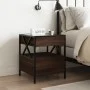 Mesita de noche con Infinity LED marrón roble 40x40x51 cm de , Mesitas de noche - Ref: Foro24-3284105, Precio: 88,55 €, Descu...