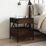 Mesita de noche con Infinity LED marrón roble 40x40x51 cm by , Nightstands - Ref: Foro24-3284105, Price: 89,99 €, Discount: %