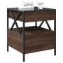 Mesita de noche con Infinity LED marrón roble 40x40x51 cm by , Nightstands - Ref: Foro24-3284105, Price: 89,99 €, Discount: %
