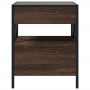 Mesita de noche con Infinity LED marrón roble 40x40x51 cm by , Nightstands - Ref: Foro24-3284105, Price: 89,99 €, Discount: %