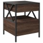 Mesita de noche con Infinity LED marrón roble 40x40x51 cm by , Nightstands - Ref: Foro24-3284105, Price: 89,99 €, Discount: %