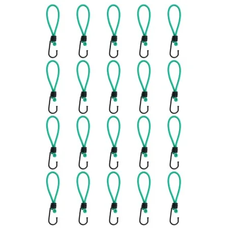 Cuerdas elásticas con ganchos 20 unidades 15 cm by , Cargo nets for motor vehicles - Ref: Foro24-4012229, Price: 14,86 €, Dis...