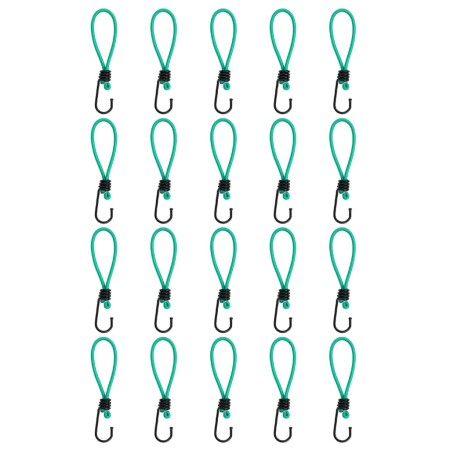 Cuerdas elásticas con ganchos 20 unidades 15 cm by , Cargo nets for motor vehicles - Ref: Foro24-4012229, Price: 15,22 €, Dis...