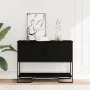Schwarzer Konsolentisch aus Ingenieurholz 100x35x74,5 cm von , Seitentische - Ref: Foro24-848534, Preis: 74,60 €, Rabatt: %
