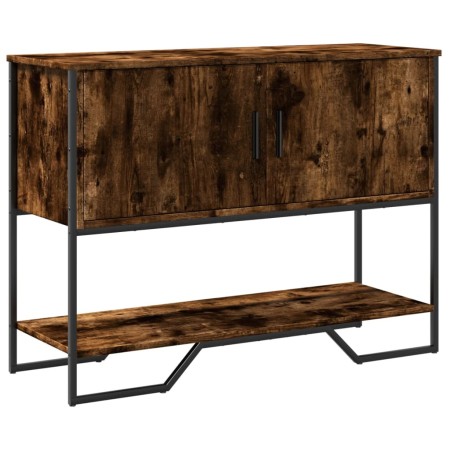 Konsole aus geräucherter Eichen-Ingenieurholz 100x35x74,5 cm von , Seitentische - Ref: Foro24-848536, Preis: 66,45 €, Rabatt: %