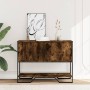 Konsole aus geräucherter Eichen-Ingenieurholz 100x35x74,5 cm von , Seitentische - Ref: Foro24-848536, Preis: 66,45 €, Rabatt: %