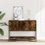 Mesa consola madera de ingeniería roble ahumado 100x35x74,5 cm by , Side tables - Ref: Foro24-848536, Price: 65,67 €, Discoun...