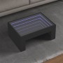 Mesa de centro con Infinity LED negro 70x50x30 cm de , Mesas de centro - Ref: Foro24-847610, Precio: 110,96 €, Descuento: %