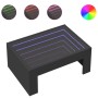 Mesa de centro con Infinity LED negro 70x50x30 cm de , Mesas de centro - Ref: Foro24-847610, Precio: 110,96 €, Descuento: %