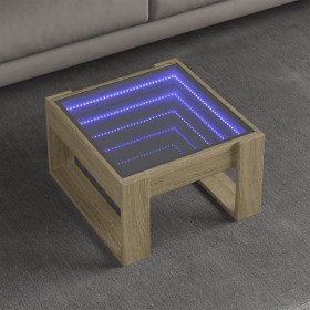 Mesa de centro con Infinity LED roble Sonoma 50x53x30 cm von , Couchtisch - Ref: Foro24-847625, Preis: 75,63 €, Rabatt: %