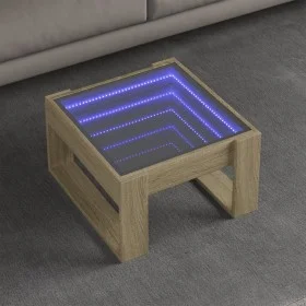 Mesa de centro con Infinity LED roble Sonoma 50x53x30 cm by , Coffee table - Ref: Foro24-847625, Price: 74,57 €, Discount: %