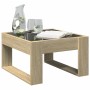 Mesa de centro con Infinity LED roble Sonoma 50x53x30 cm de , Mesas de centro - Ref: Foro24-847625, Precio: 75,63 €, Descuent...