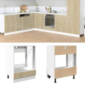 Armario de horno madera contrachapada color roble 60x46x81,5 cm de , Armarios de cocina - Ref: Foro24-849617, Precio: 64,92 €...