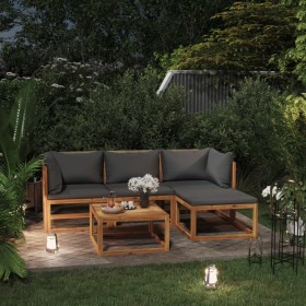 Set muebles de jardín 5 pzas con cojines madera maciza acacia de , Conjuntos de jardín - Ref: Foro24-3098667, Precio: 468,35 ...