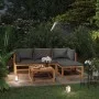 Gartenmöbel-Set 5-teilig mit massiven Akazienholzrahmen und Kissen. von , Gartensets - Ref: Foro24-3098667, Preis: 460,78 €, ...