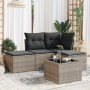 Set de sofás jardín y cojines 5 pzas ratán sintético gris claro by , Garden sets - Ref: Foro24-3249331, Price: 295,64 €, Disc...