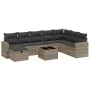 Gartenmöbel-Set 9-teilig mit Kissen aus hellem grauem Kunst-Rattan. von , Gartensets - Ref: Foro24-3263598, Preis: 590,33 €, ...