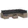 Set muebles jardín 9 pzas y cojines ratán sintético gris claro by , Garden sets - Ref: Foro24-3263598, Price: 589,83 €, Disco...