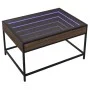Mesa de centro con Infinity LED marrón roble 70x50x41 cm by , Coffee table - Ref: Foro24-847686, Price: 87,73 €, Discount: %