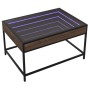 Mesa de centro con Infinity LED marrón roble 70x50x41 cm by , Coffee table - Ref: Foro24-847686, Price: 88,84 €, Discount: %