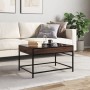 Mesa de centro con Infinity LED marrón roble 70x50x41 cm by , Coffee table - Ref: Foro24-847686, Price: 88,84 €, Discount: %