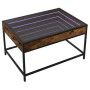 Mesa de centro con Infinity LED roble ahumado 70x50x41 cm by , Coffee table - Ref: Foro24-847684, Price: 85,84 €, Discount: %