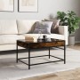 Mesa de centro con Infinity LED roble ahumado 70x50x41 cm by , Coffee table - Ref: Foro24-847684, Price: 85,84 €, Discount: %
