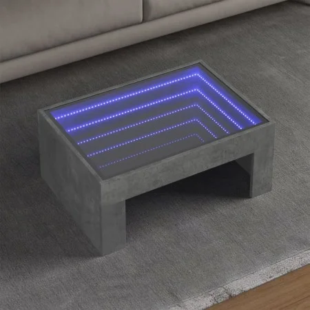 Mesa de centro con Infinity LED gris hormigón 70x50x30 cm by , Coffee table - Ref: Foro24-847612, Price: 86,03 €, Discount: %