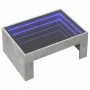 Mesa de centro con Infinity LED gris hormigón 70x50x30 cm by , Coffee table - Ref: Foro24-847612, Price: 86,03 €, Discount: %