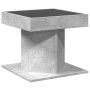Mesa de centro y LED madera ingeniería gris hormigón 50x50x45cm by , Coffee table - Ref: Foro24-847563, Price: 93,04 €, Disco...