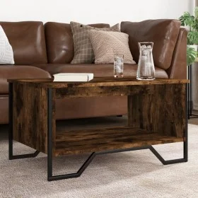 Mesa de centro madera contrachapada roble ahumado 75x51x40 cm by , Coffee table - Ref: Foro24-848486, Price: 49,74 €, Discoun...