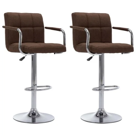 Küchenbarhocker, 2 Stück, brauner Stoff von , Küchenhocker - Ref: Foro24-283422, Preis: 141,46 €, Rabatt: %