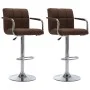 Kitchen bar stools, 2 units, brown fabric by , Kitchen stools - Ref: Foro24-283422, Price: 143,91 €, Discount: %