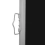 Retractable black side awning for patio 140x600 cm by vidaXL, Umbrellas - Ref: Foro24-313369, Price: 93,11 €, Discount: %
