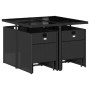 Set de comedor de jardín 9 pzas y cojines ratán sintético negro de , Conjuntos de jardín - Ref: Foro24-3210594, Precio: 387,6...